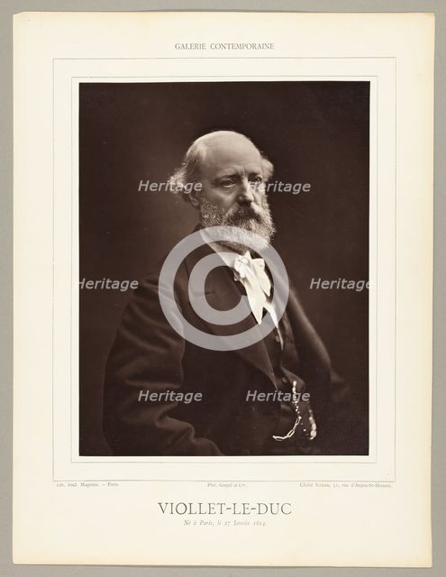 Eugène Viollet-Le-Duc (French architect, 1814-1879), 1878. Creator: Nadar.