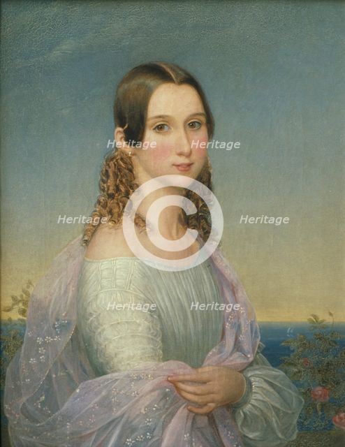Eugénie, 1830-1889, Princess of Sweden and Norway, 1846. Creator: Nils Jakob Blommer.