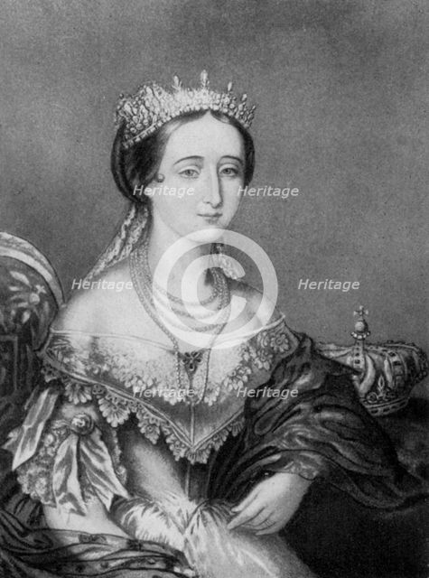Eugenie de Montijo, Empress Consort of France c1853-1857, (1910).Artist: George Baxter