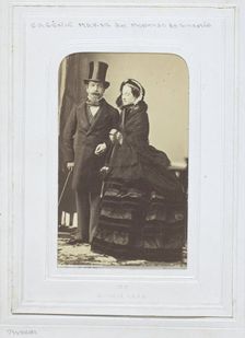 Eugenie Marie de Montijo de Guzman and Napoleon III, 1860-69. Creator: André-Adolphe-Eugène Disdéri