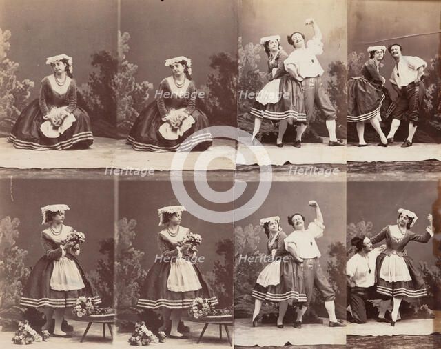 Eugénie Schlosser et Coralli, 1863. Creator: André-Adolphe-Eugène Disdéri.