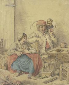 Eulenspiegel and his family. Creator: Pieter Moninckx