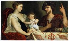 Eumenes and Roxana 17th century. Artist: Padovanino