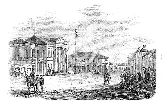Eupatoria - (Custom-House) Quarters of Captain Payne's Detachment of Marines, 1854. Creator: Unknown.