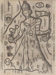 Europa Prima Pars Terrae in Forma Virginis (Europe in the Shape of a Queen), 1581