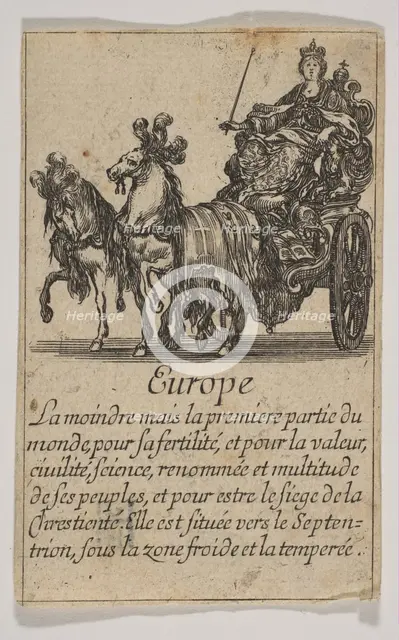 Europe, 1644. Creator: Stefano della Bella.