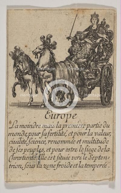 Europe, 1644. Creator: Stefano della Bella.
