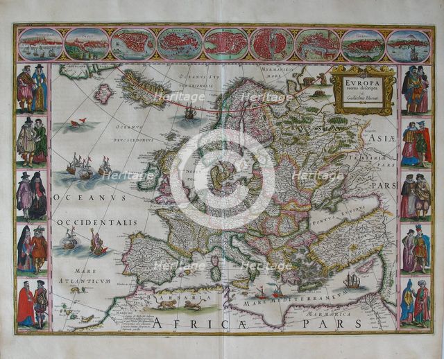 Europe Map (From: Atlas Maior). Artist: Blaeu, Joan (1596-1673)