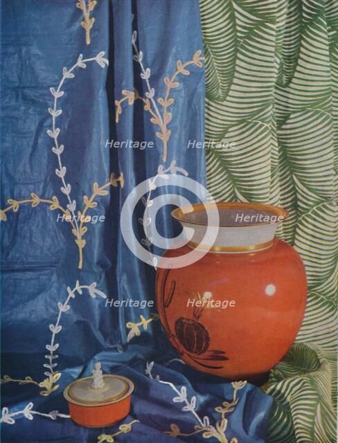 'Europe and America - Two American fabrics by courtesy of Stroheim & Roman of New York', 1940. Artist: Unknown.