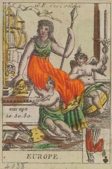 Europe from Playing Cards (for Quartets) Costumes des Peuples Étrangers 1700-1799. Creator: Anon