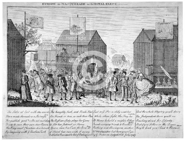 'Europe in masquerade, or the Royal farce', 1747. Artist: G Foster