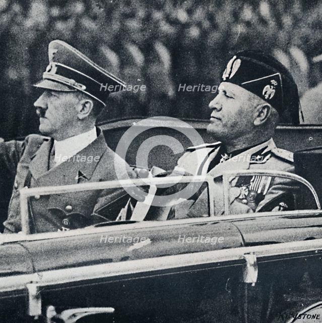 'Europe was dominated by two political thugs of the Continent', c1937, (1945).  Artist: Unknown.