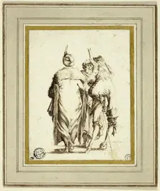 European Courtier and Two Turks, Conversing, n.d. Creator: Stefano della Bella