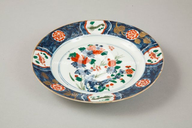 European copy of Chinese Imari plate, 20th century. Creator: Unknown.
