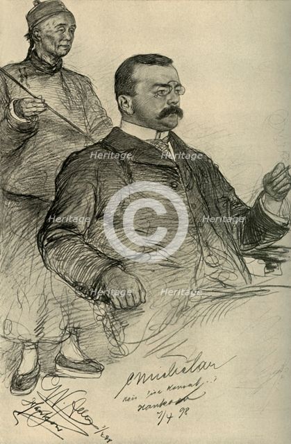 European man, Hankow, China, 1898. Creator: Christian Wilhelm Allers.