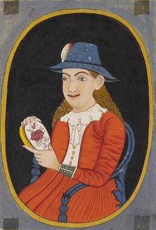European, probably Dutch, woman holding an enamelled box, 18th-19th century