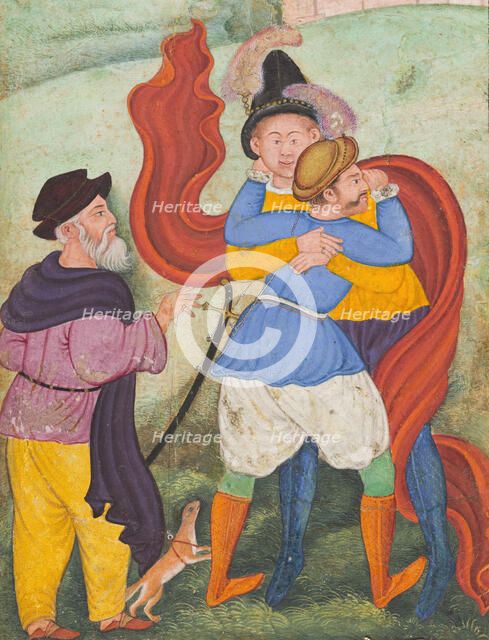 Europeans Embracing (image 3 of 3), c1590. Creator: Unknown.