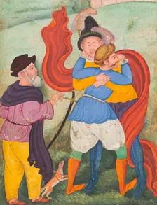 Europeans Embracing (image 3 of 3), c1590. Creator: Unknown
