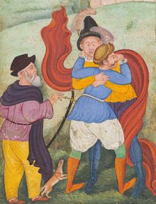 Europeans Embracing (image 3 of 3), c1590. Creator: Unknown