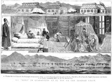 Europeans in a smallpox quarantine camp at El Tor, North Africa, 1884. Creator: Unknown