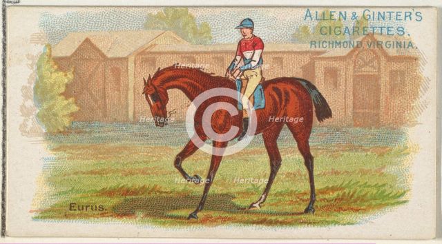 Eurus, from The World's Racers series (N32) for Allen & Ginter Cigarettes, 1888. Creator: Allen & Ginter.