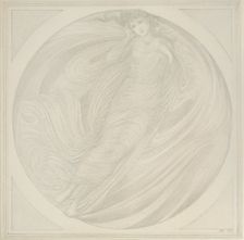 Eurydice floating among flames, 1872-1875. Artist: Sir Edward Coley Burne-Jones