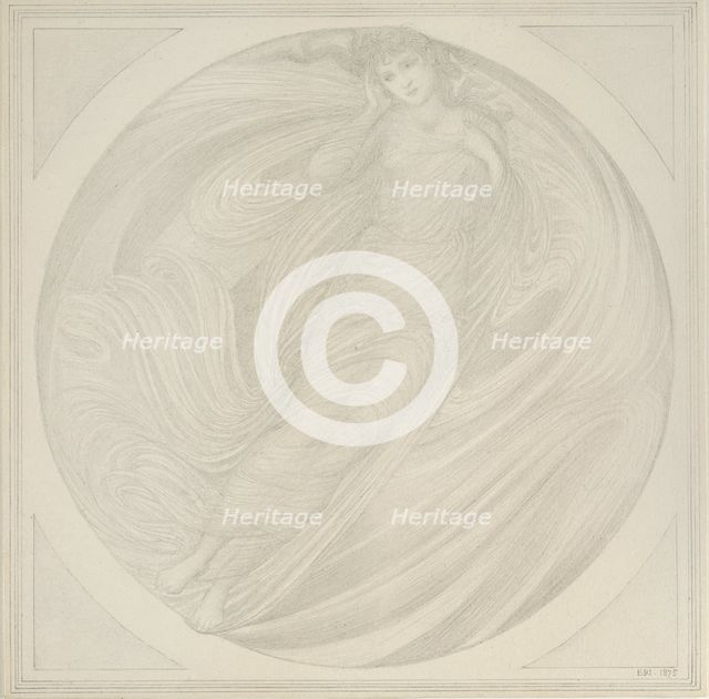 Eurydice floating among flames, 1872-1875. Artist: Sir Edward Coley Burne-Jones.