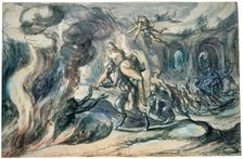 Eurydice in Hell early 17th century. Artist: Hermann Weyer