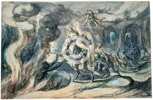'Eurydice in Hell', early 17th century.  Artist: Hermann Weyer