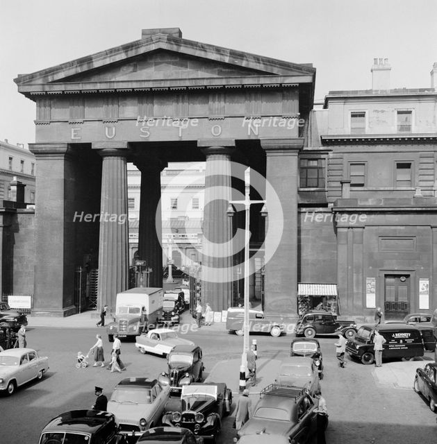 Euston Arch, Euston Station, Euston Road, Camden, London, 1960. Artist: Eric de Maré.
