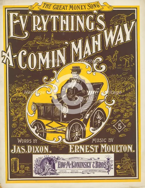'Ev'rything's a-comin' mah way', 1900. Creator: Unknown.
