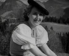 Eva Braun Sitting on a Wall, 1942. Creator: British Pathe Ltd