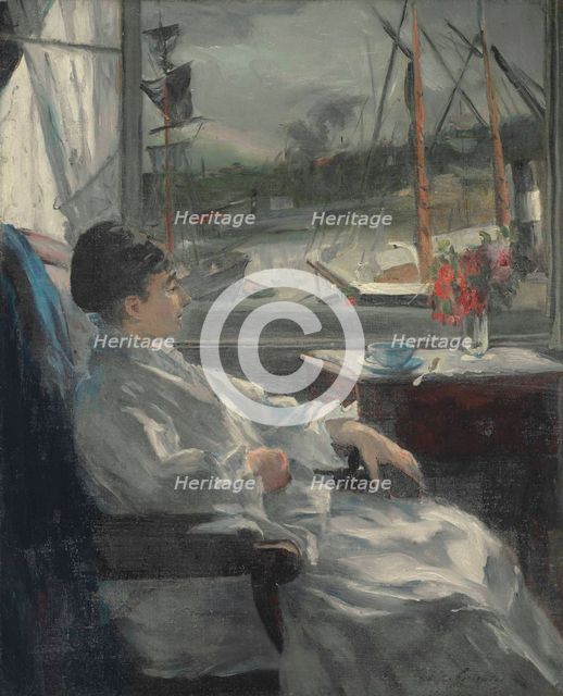 Eva Gonzalès (1849-1883) in Dieppe, c1880. Creator: Guérard-Gonzalès, Jeanne (1852-1924).
