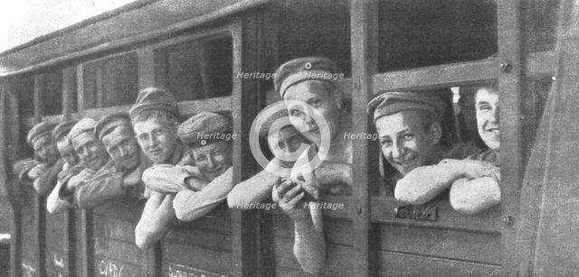 'Evacuation de prisonniers allemands du front de la Somme', 1916. Creator: Unknown.