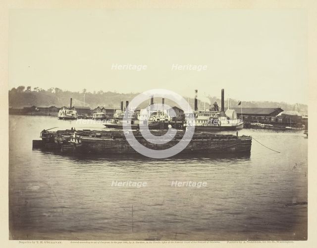 Evacuation of Aquia Creek, June 1863. Creator: Alexander Gardner.