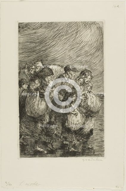 Evacuees, 5723. Creator: Theophile Alexandre Steinlen.