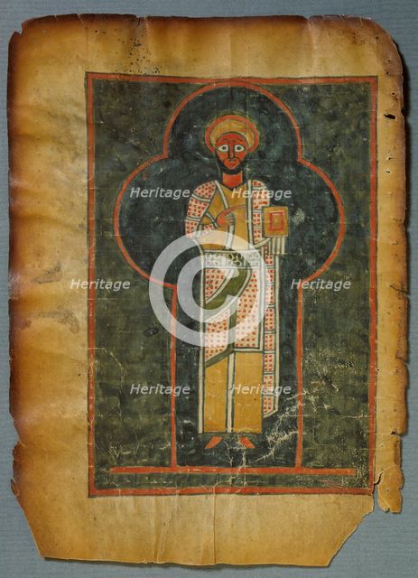 Evangelia IV Etiopice (Ge´ez), Ethiopian Manuscript. Four Gospels, 14th century, design: 14th cent. Creator: Anon.