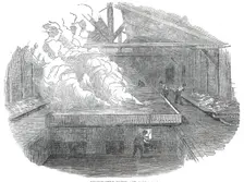 Evaporating House and Salt Pan, Marston Salt-Pit, 1850. Creator: Unknown