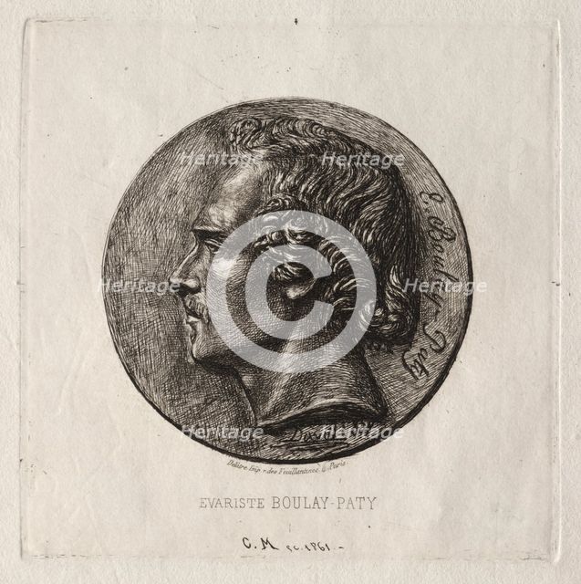 Evariste Boulay-Paty; a Poet, 1861. Creator: Charles Meryon (French, 1821-1868).