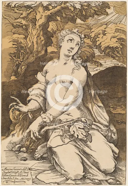 Eve, 1587. Creator: Andrea Andreani.