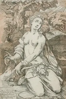 Eve, 1587. Creator: Andrea Andreani