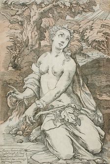 Eve, 1587. Creator: Andrea Andreani