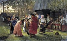 Eve-of-the-Wedding Party 1889. Artist: Alexei Ivanovich Korzukhin