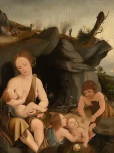 Eve And Four Children, c1520. Creator: Jan Mostaert