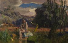 Eve in Paradise or The Serpent in Paradise, 1911. Creator: Joakim Skovgaard