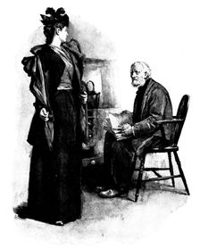 Eve's Ransom: He looked up from the volume and said..."You look starved, my Iass", 1895. Creator: George Meisenbach