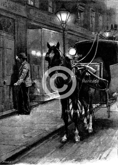 Eve's Ransom...He was about to ring the house-bell when the door opened..., 1895. Creator: George Meisenbach.