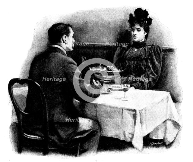 Eve's Ransom... ‘Well, what do you aim at?" Hilliard asked disinterestedly, 1895. Creator: George Meisenbach.