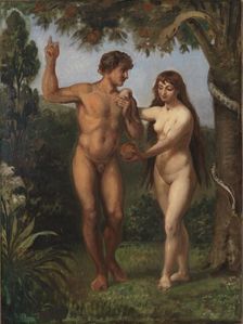 Eve Tempts Adam, 1825-1873. Creator: Wilhelm Marstrand