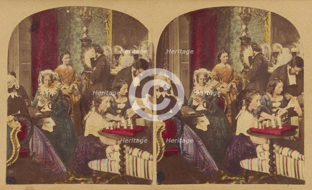 Evenings at Home., about 1865. Creator: Joseph John Elliott.